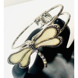 Enameled Dragonfly Bracelet